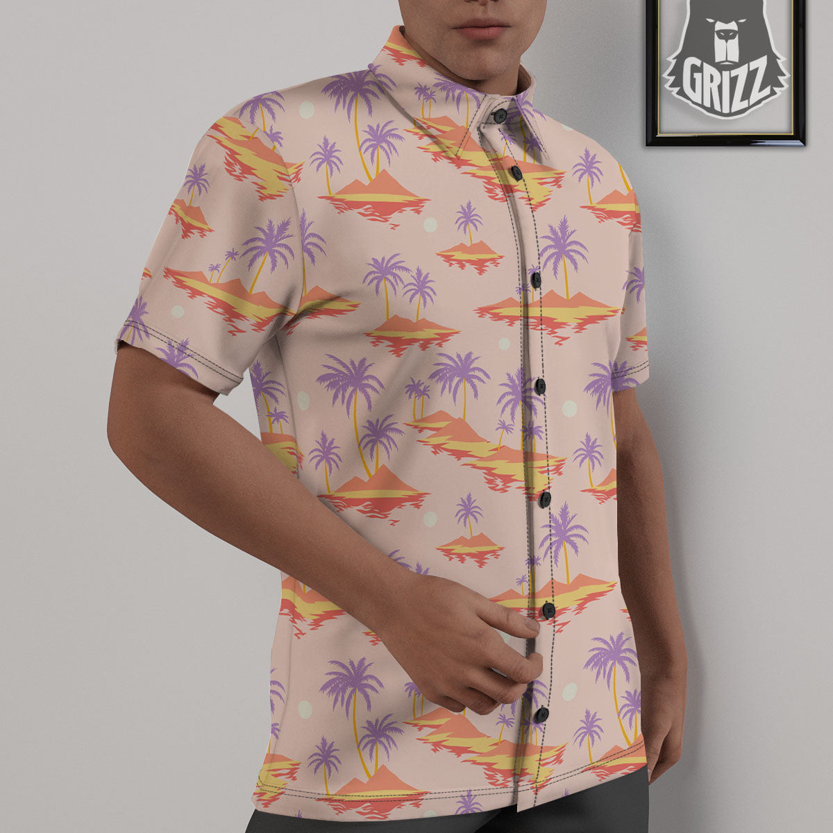 Paradise Hawaii Tropical Print Pattern Untucked Shirts-grizzshop