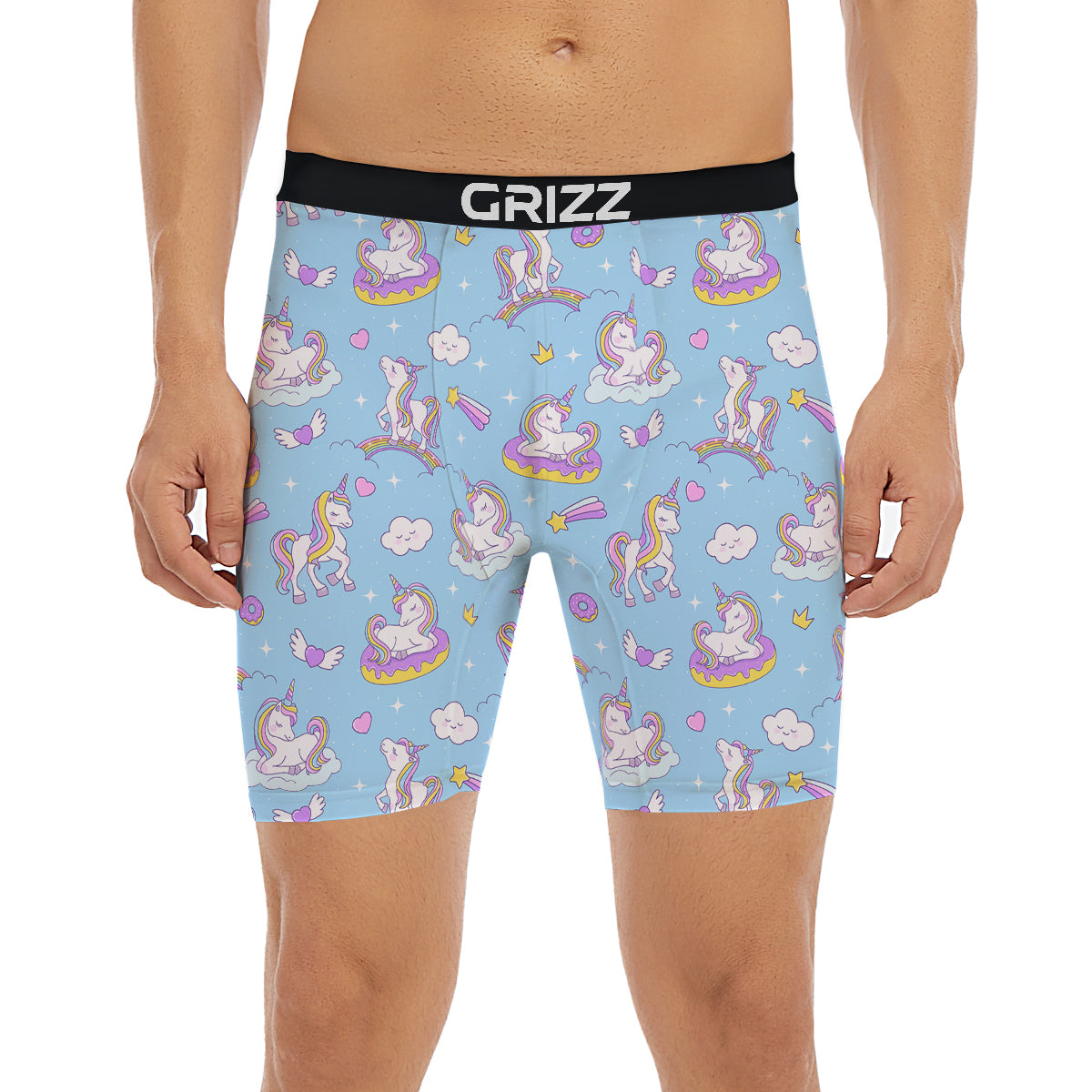 Paradise Unicorn Print Pattern Boxer Briefs-grizzshop
