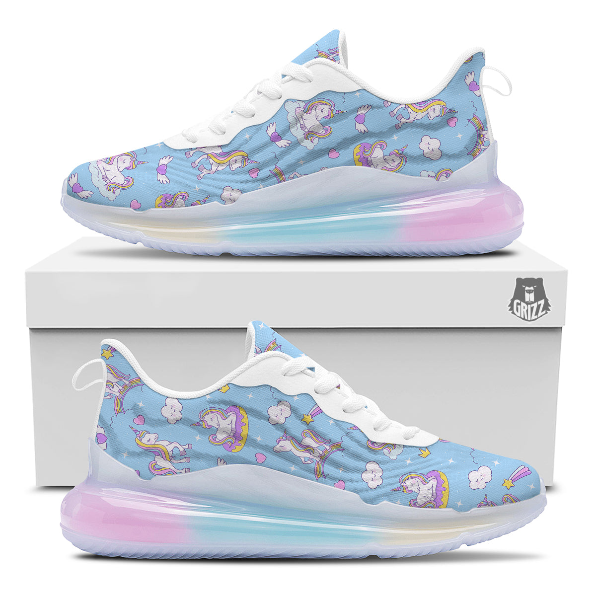 Paradise Unicorn Print Pattern Running Sneakers-grizzshop