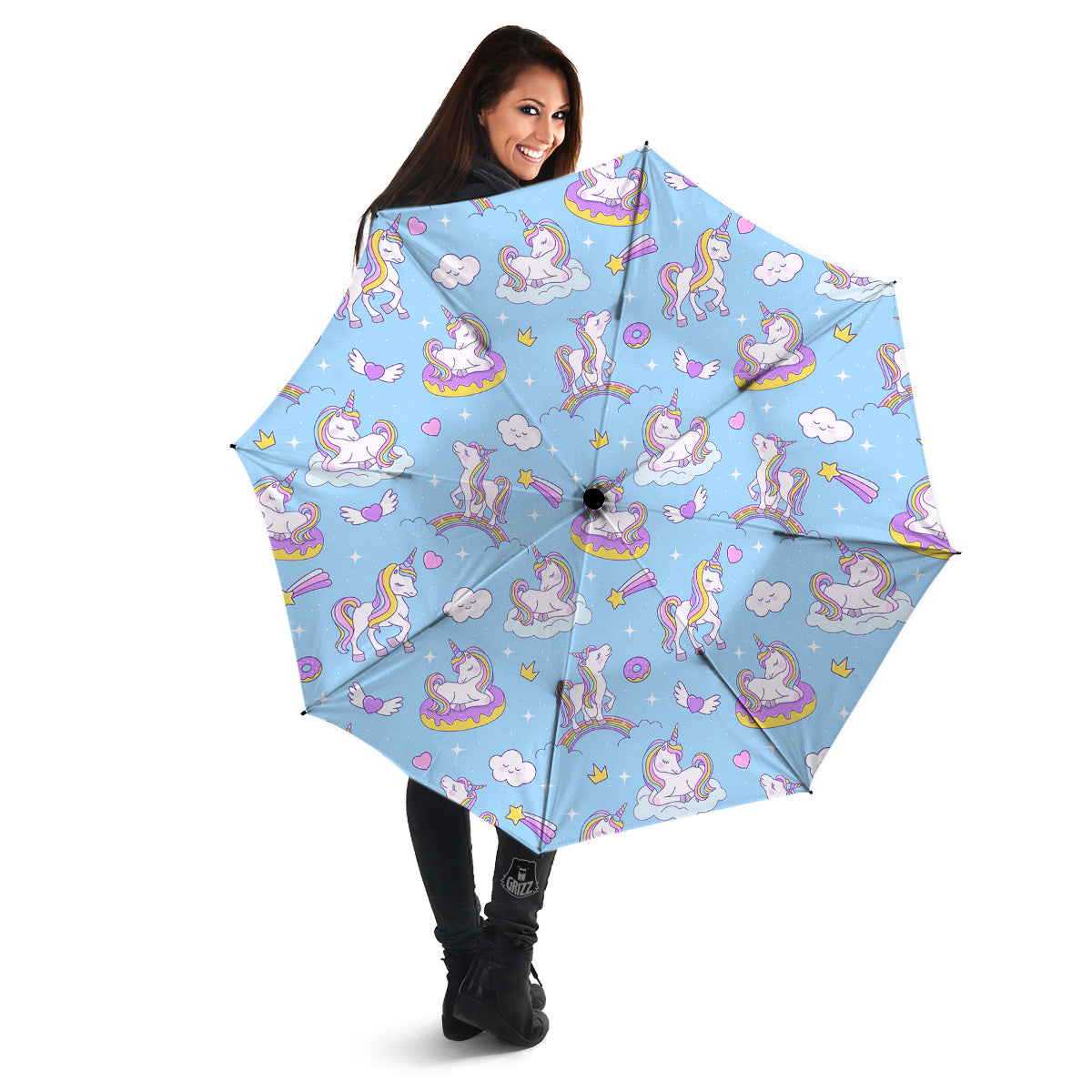 Paradise Unicorn Print Pattern Umbrella-grizzshop