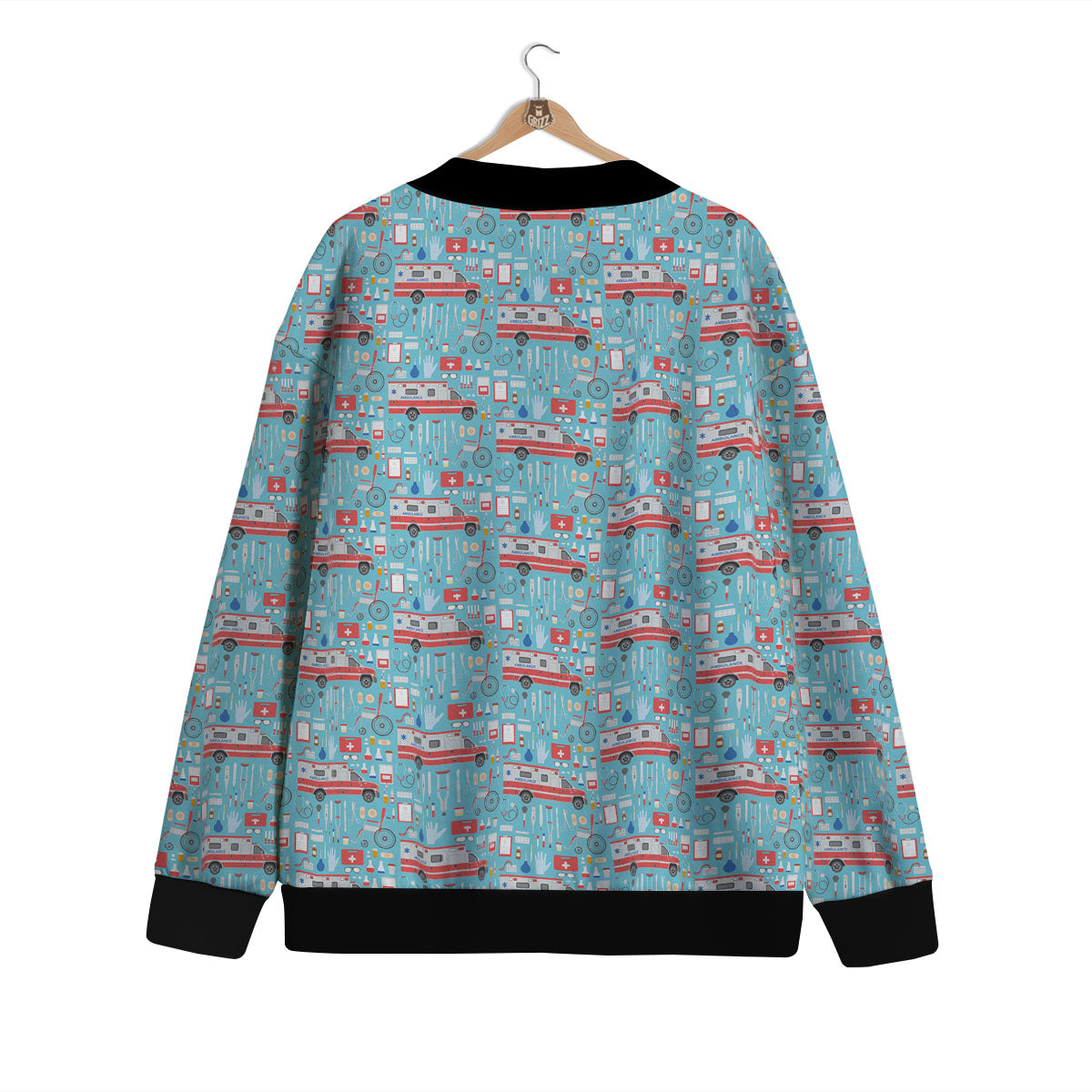 Paramedic EMS Print Pattern Cardigan-grizzshop