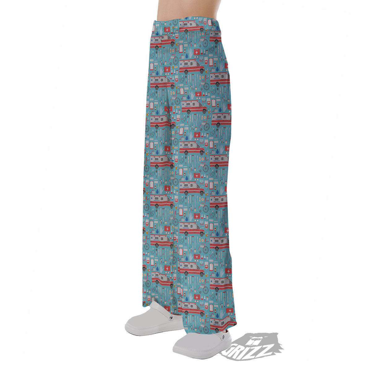 Paramedic EMS Print Pattern Pajama Pants-grizzshop
