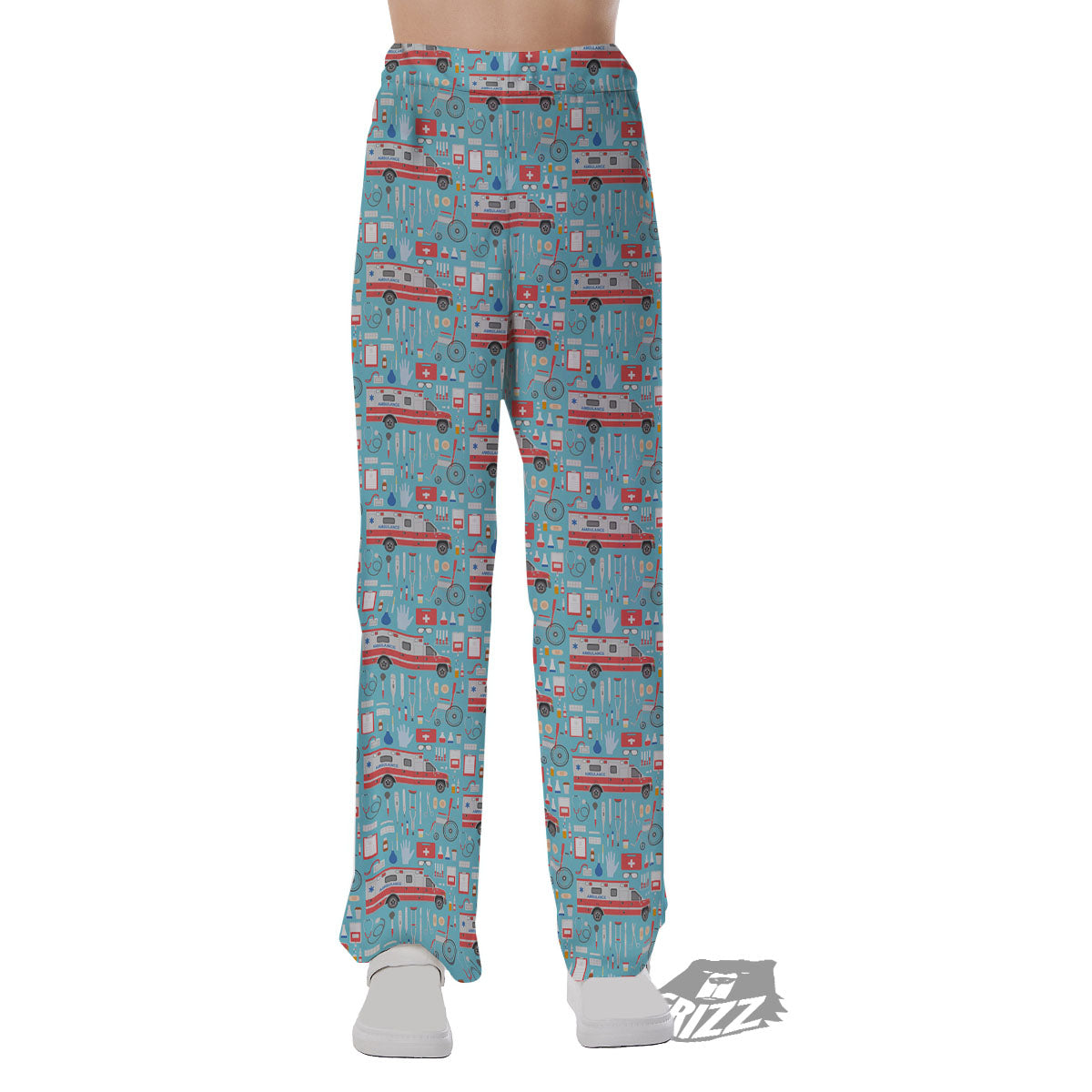 Paramedic EMS Print Pattern Pajama Pants-grizzshop