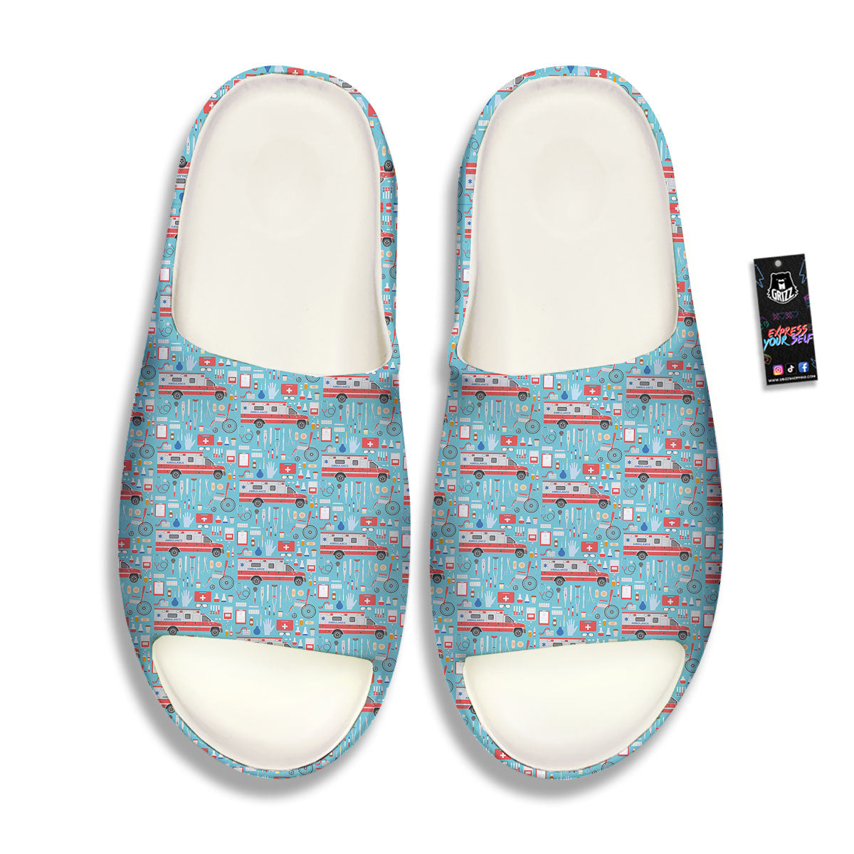 Paramedic EMS Print Pattern Sandals-grizzshop