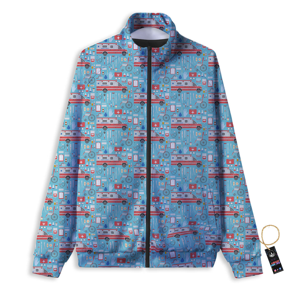 Paramedic EMS Print Pattern Track Jacket-grizzshop