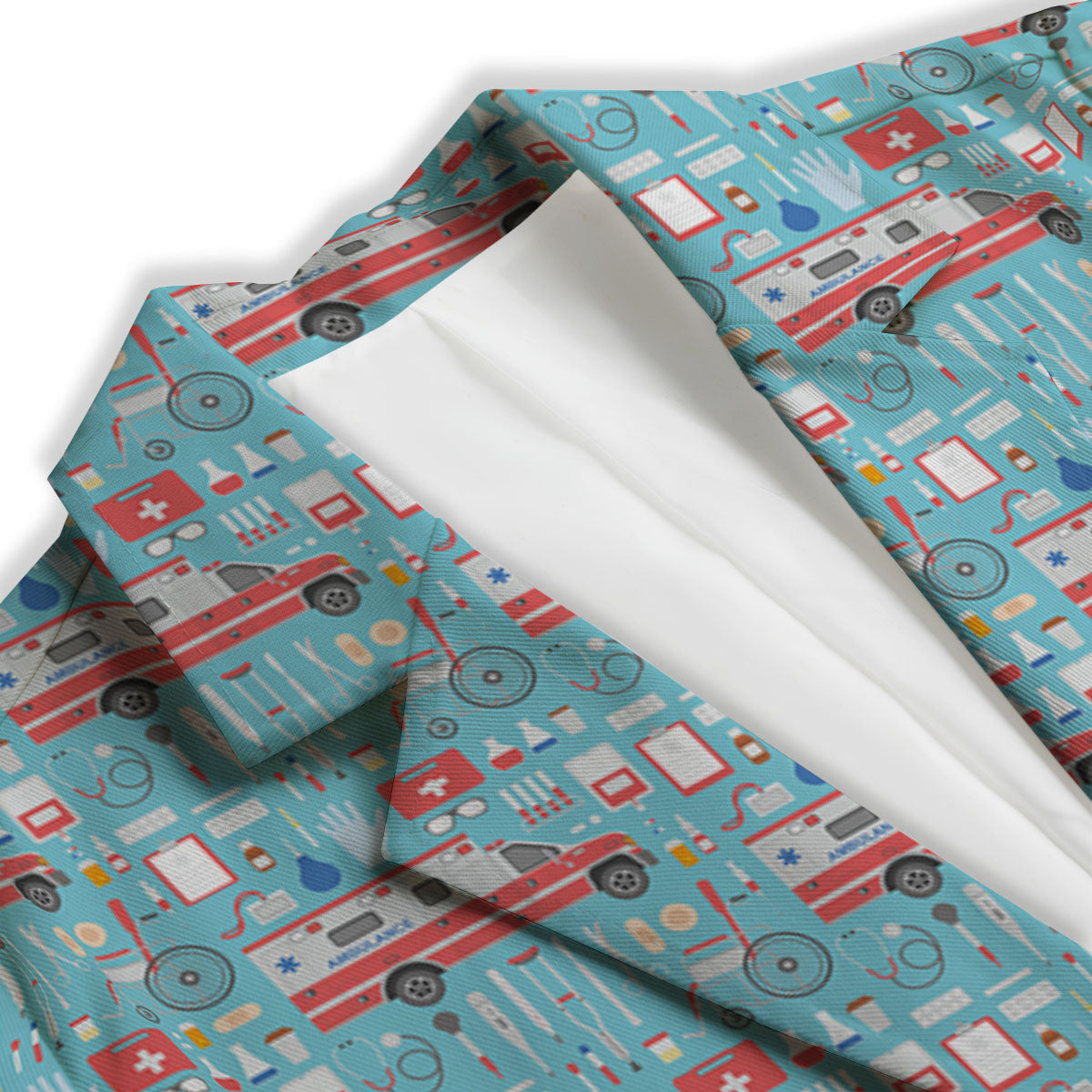 Paramedic EMS Print Pattern Women's Blazer-grizzshop
