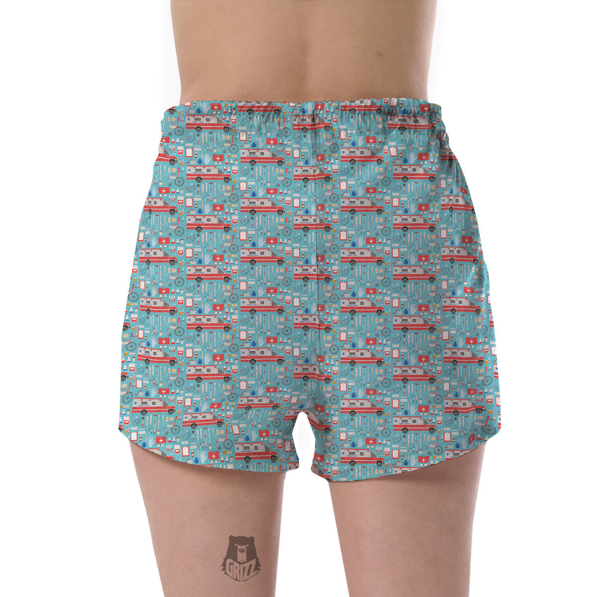 Paramedic EMS Print Pattern Women's Shorts-grizzshop
