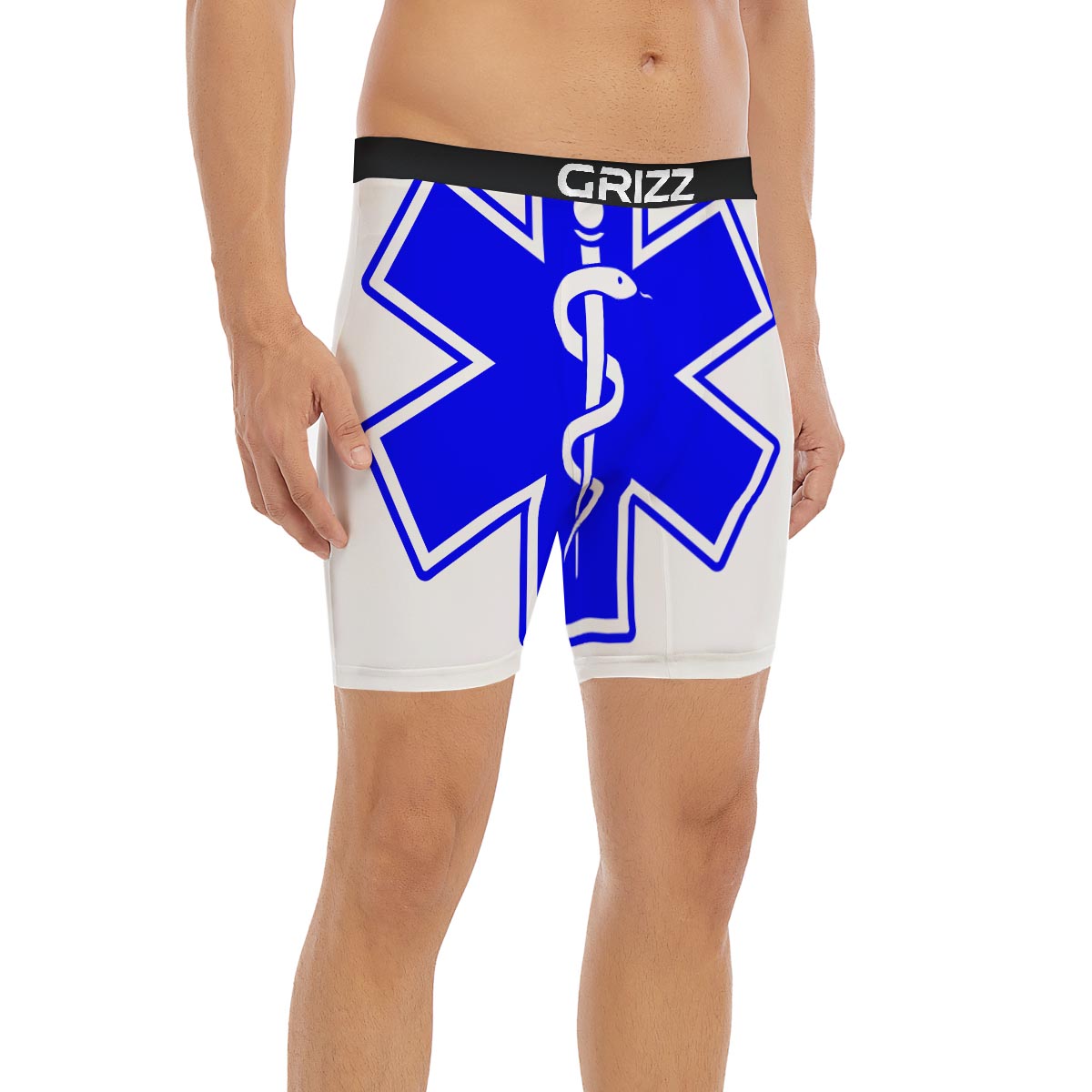 Paramedic Symbol The Star Of Life Print Boxer Briefs-grizzshop