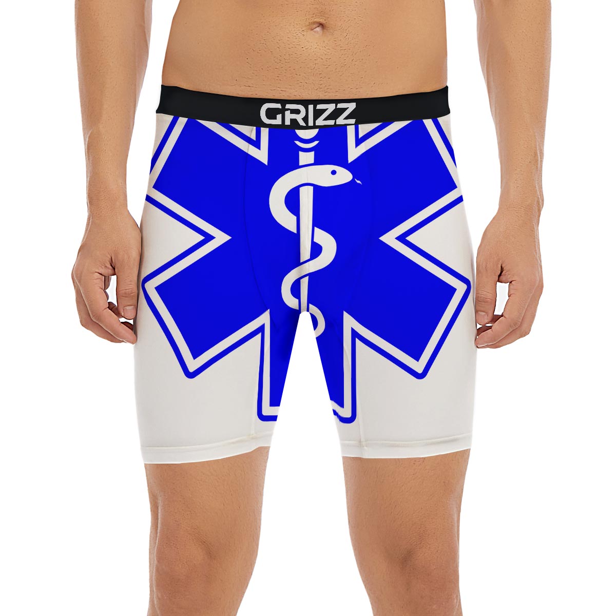 Paramedic Symbol The Star Of Life Print Boxer Briefs-grizzshop