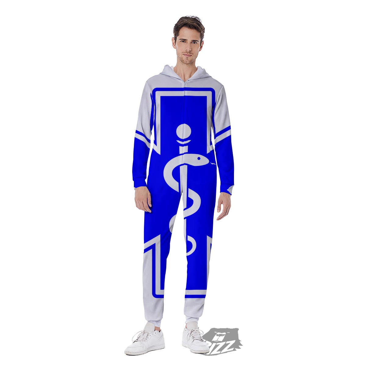 Paramedic Symbol The Star Of Life Print Men's Jumpsuit-grizzshop