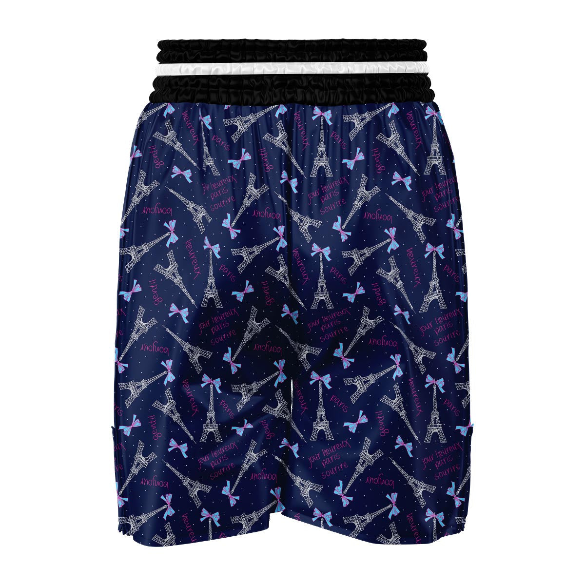 Paris Print Pattern Boxing Shorts-grizzshop