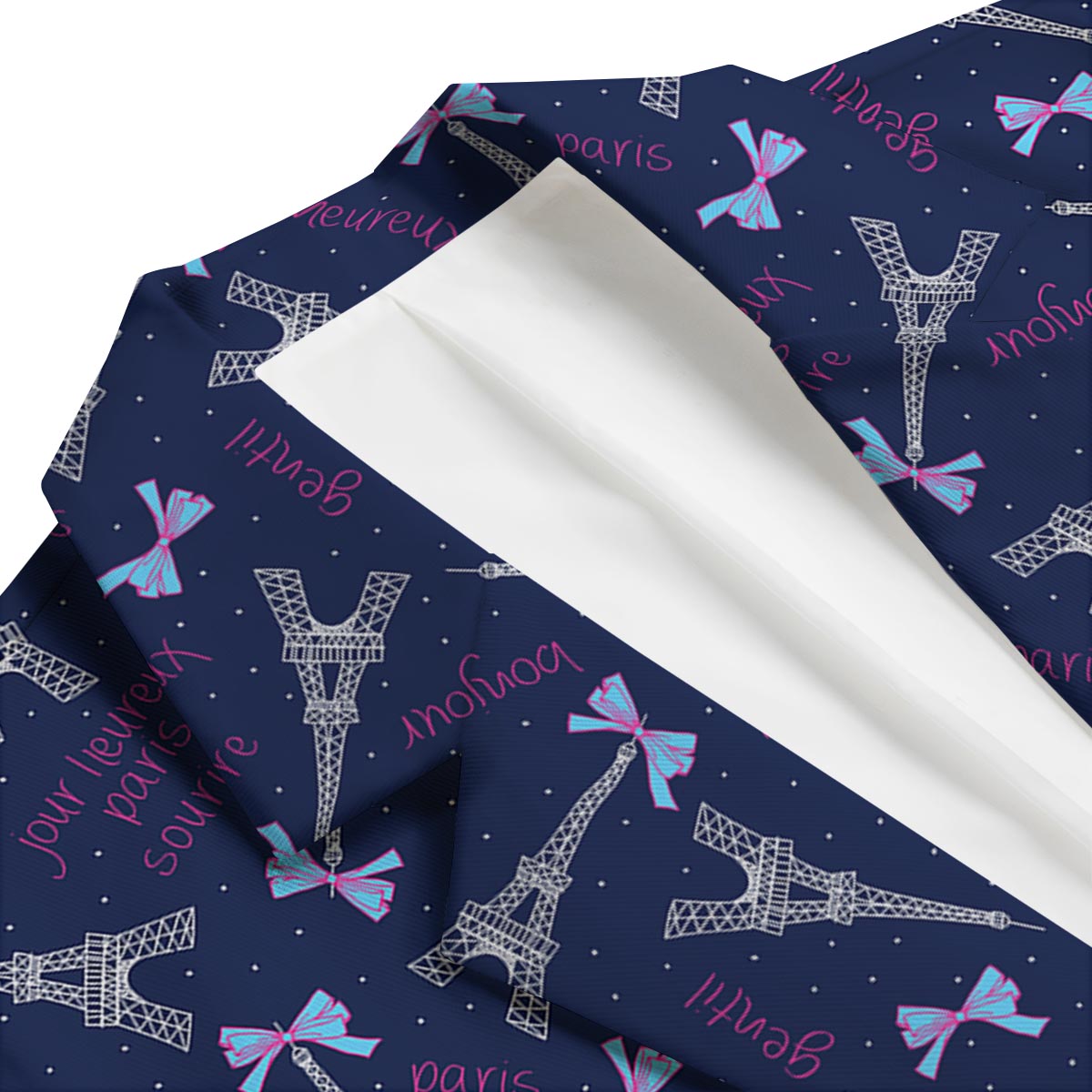 Paris Print Pattern Men's Blazer-grizzshop
