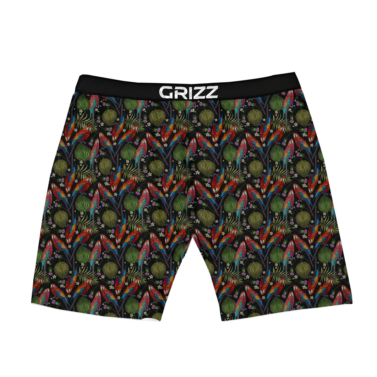 Parrot Embroidery Print Pattern Boxer Briefs-grizzshop