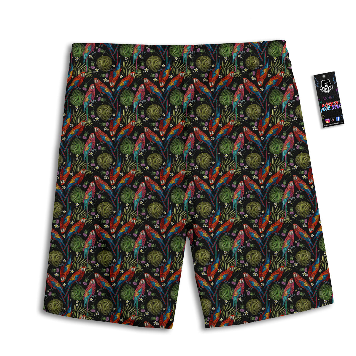 Playing Card Jack Of Clubs Print Men's Athletic Shorts