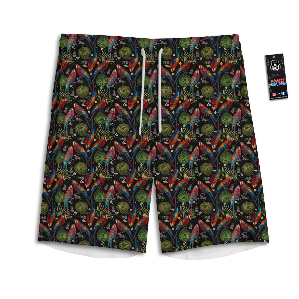 Playing Card Jack Of Clubs Print Men's Athletic Shorts