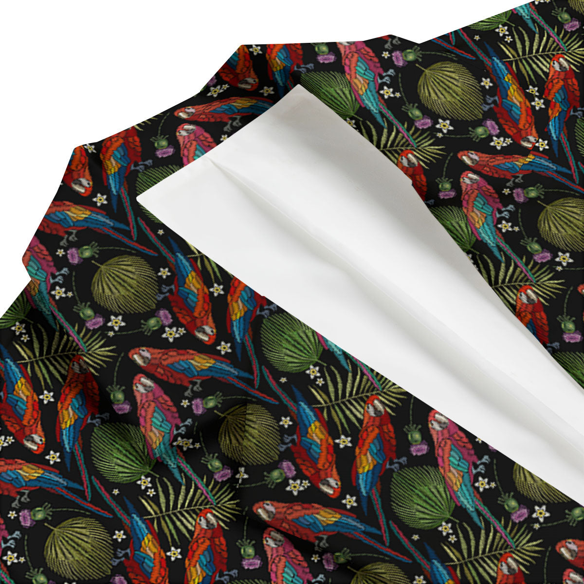 Parrot Embroidery Print Pattern Men's Blazer-grizzshop