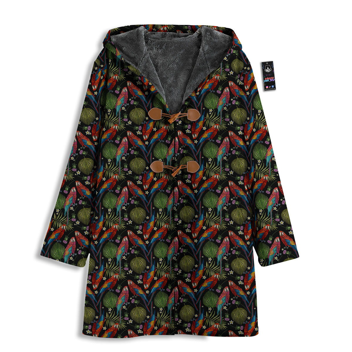 Parrot Embroidery Print Pattern Men's Windbreaker Jacket-grizzshop