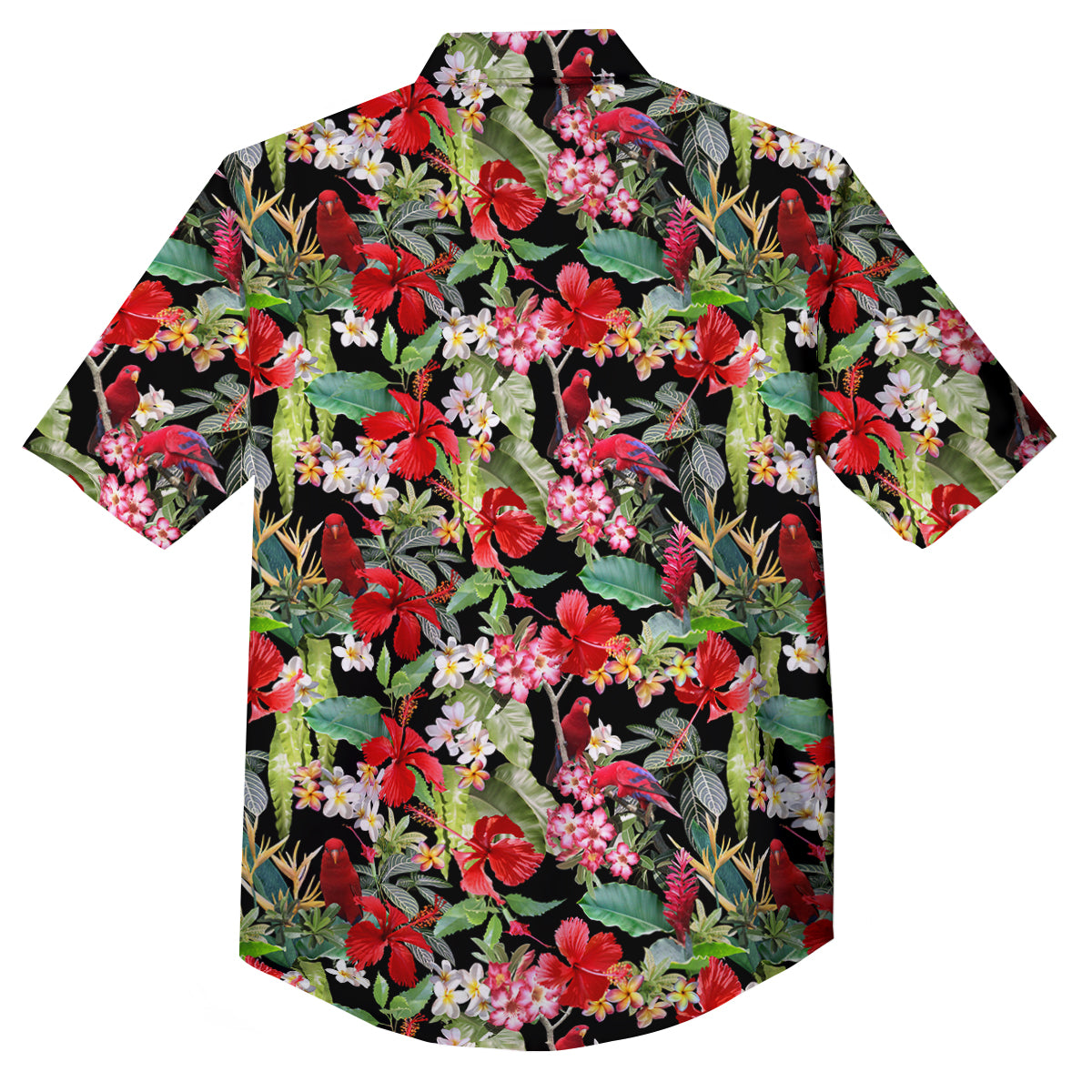 Parrot Hawaiian Tropical Print Pattern Button Up Shirt-grizzshop