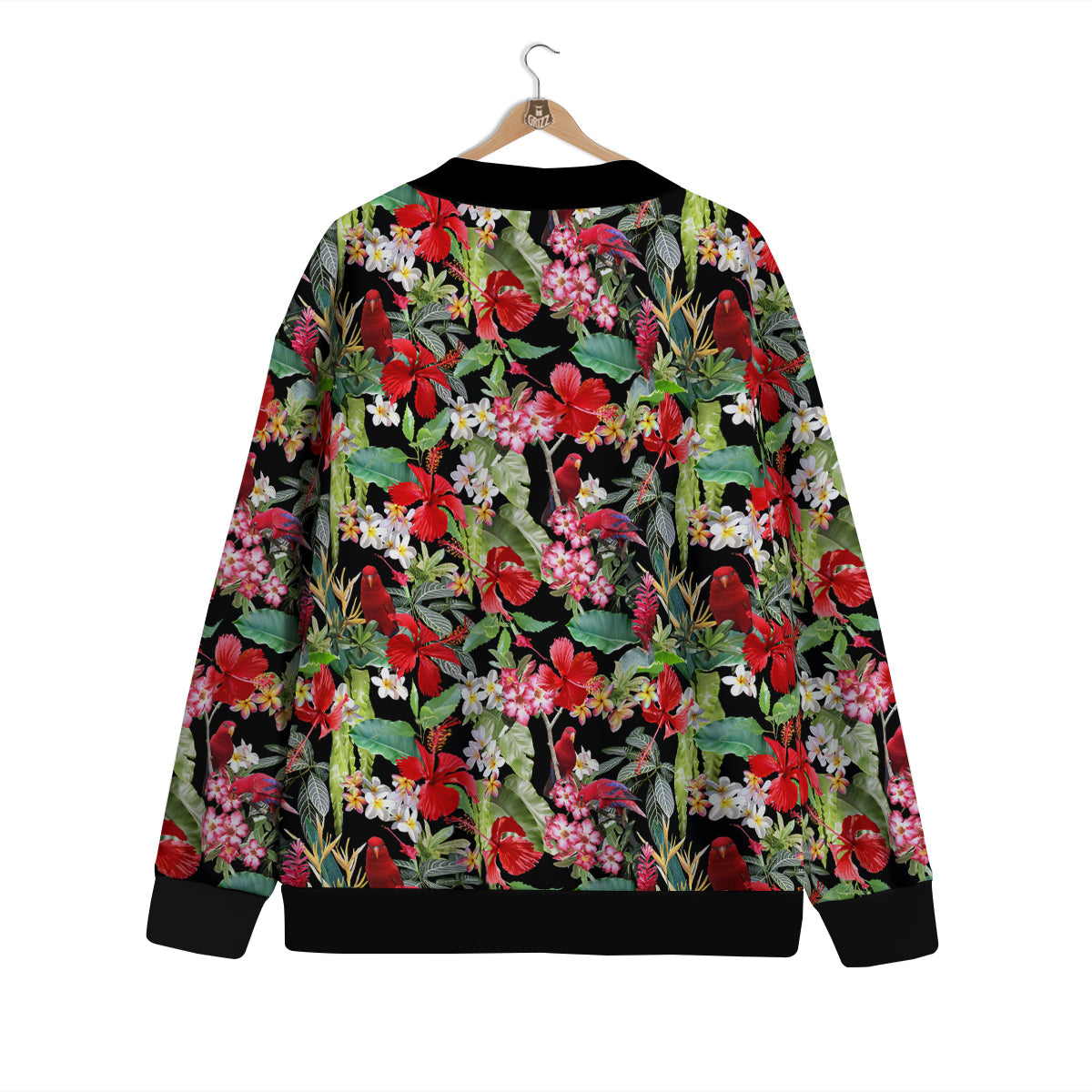 Parrot Hawaiian Tropical Print Pattern Cardigan-grizzshop