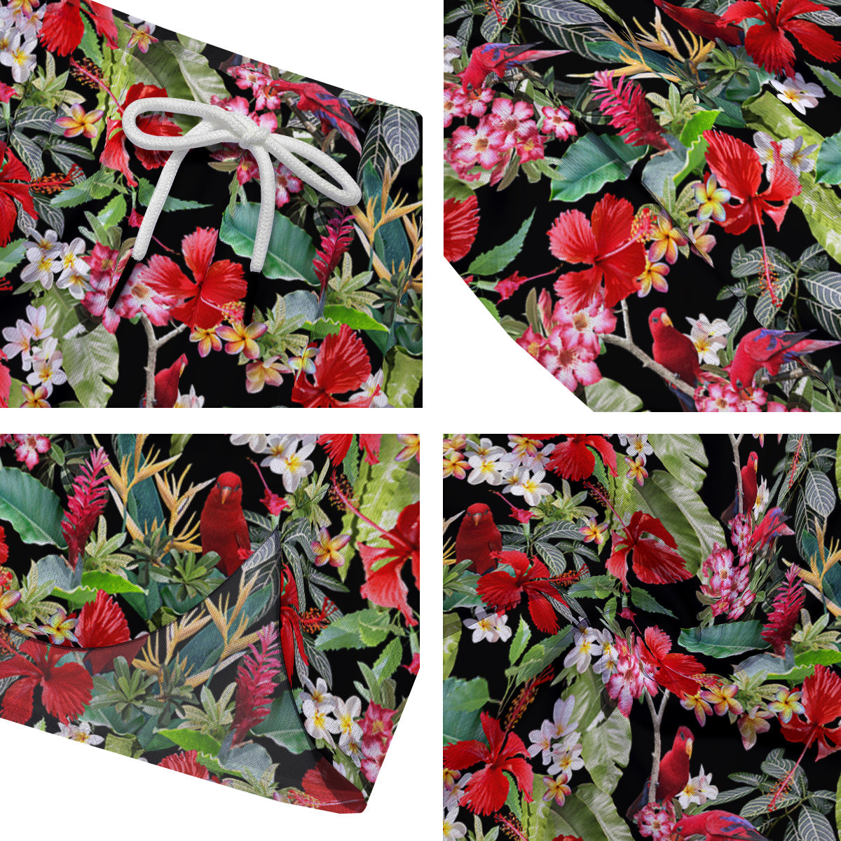 Parrot Hawaiian Tropical Print Pattern Men's Running Shorts-grizzshop
