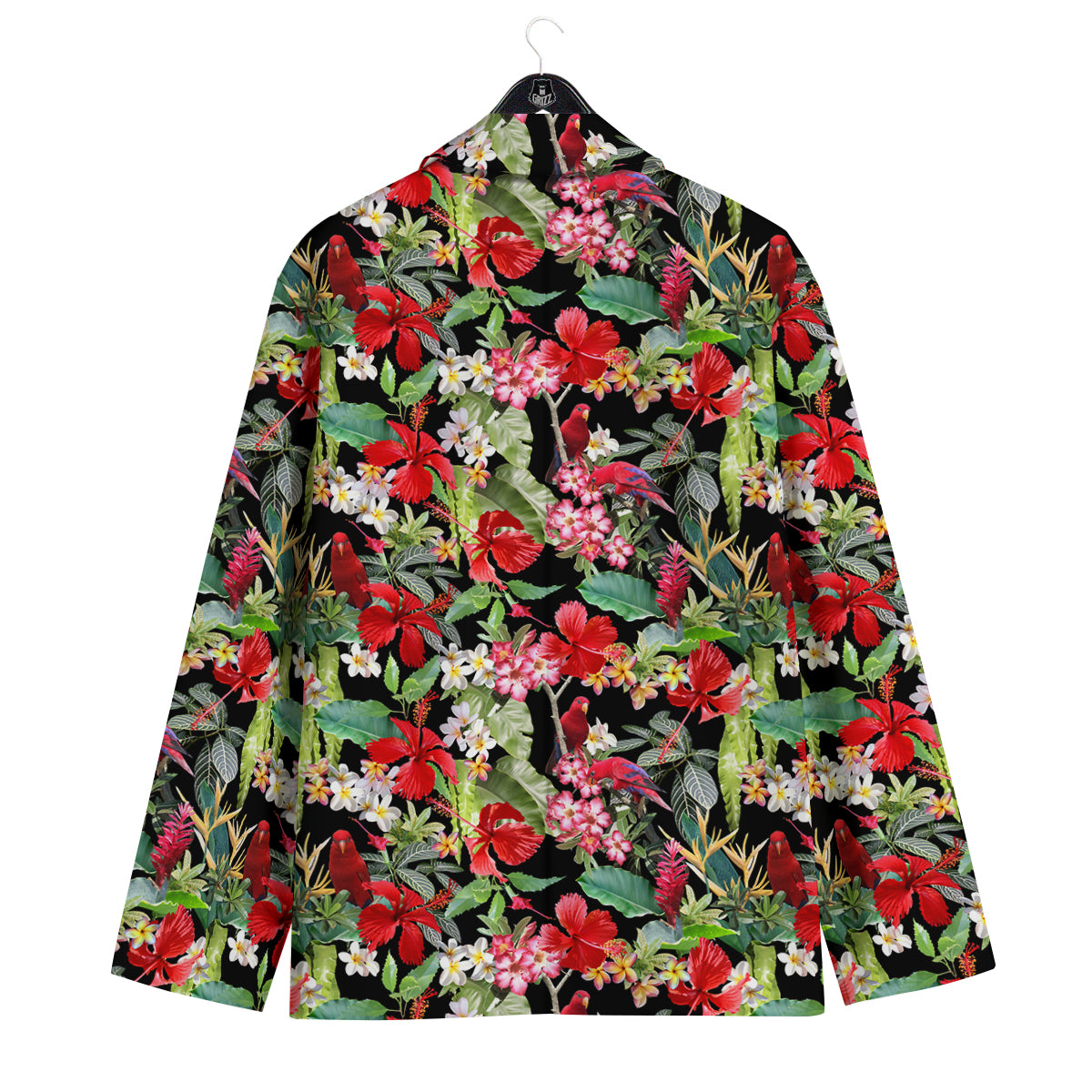 Parrot Hawaiian Tropical Print Pattern Men's Sport Coat-grizzshop