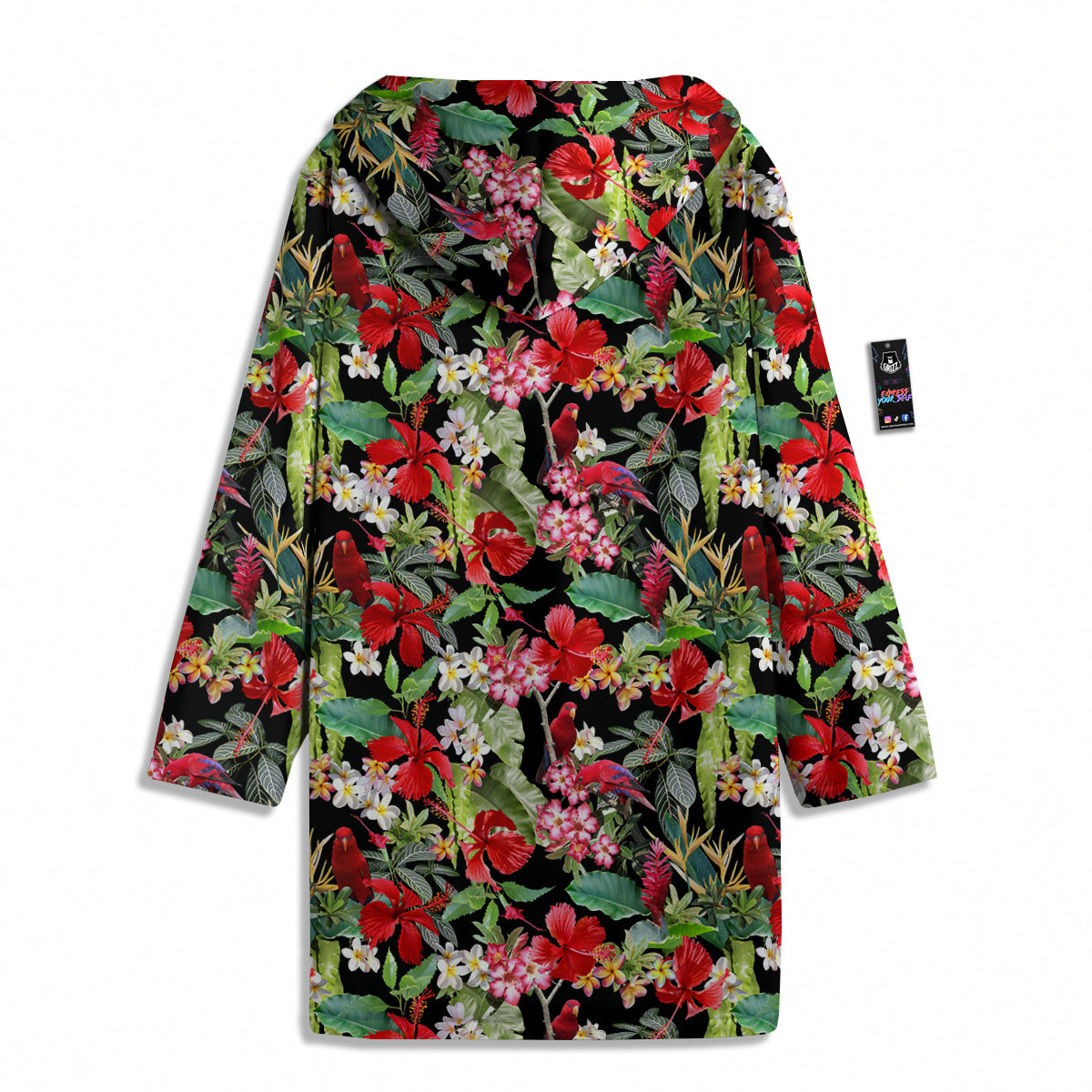 Parrot Hawaiian Tropical Print Pattern Men's Windbreaker Jacket-grizzshop