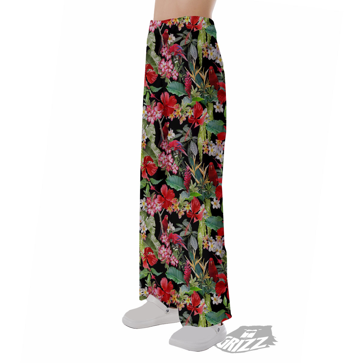 Parrot Hawaiian Tropical Print Pattern Pajama Pants-grizzshop