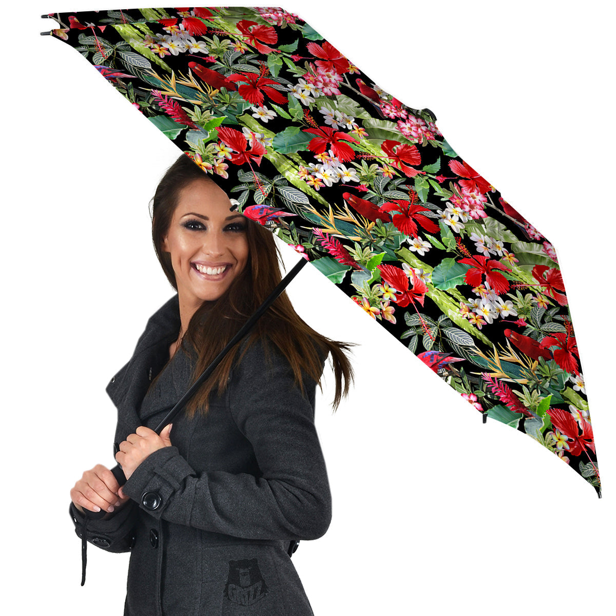 Parrot Hawaiian Tropical Print Pattern Umbrella-grizzshop