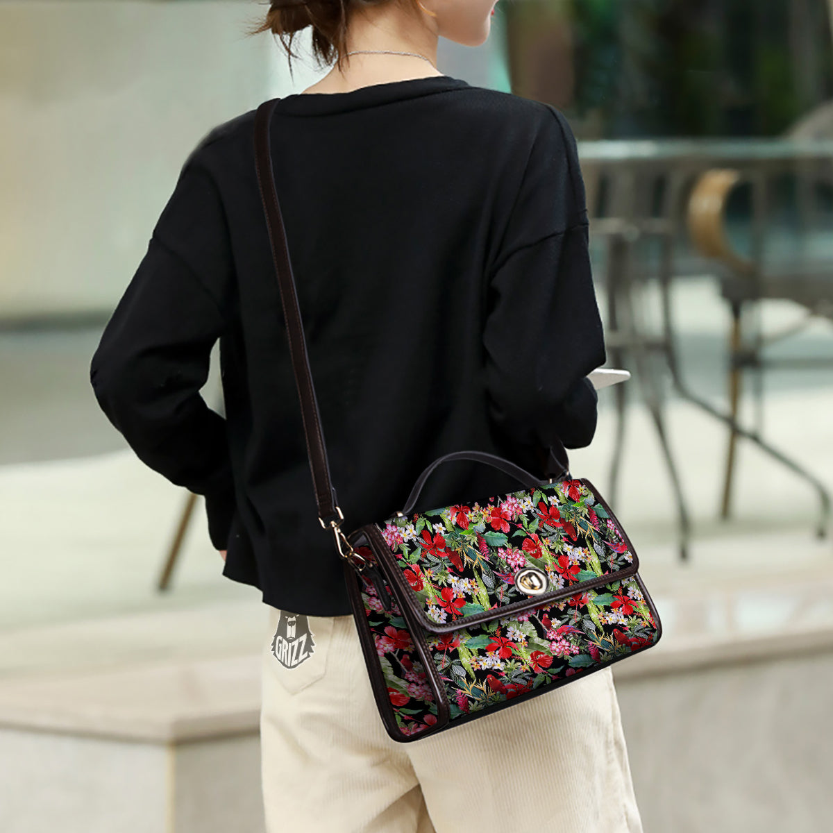 Parrot Hawaiian Tropical Print Pattern Women's Satchel Bag-grizzshop