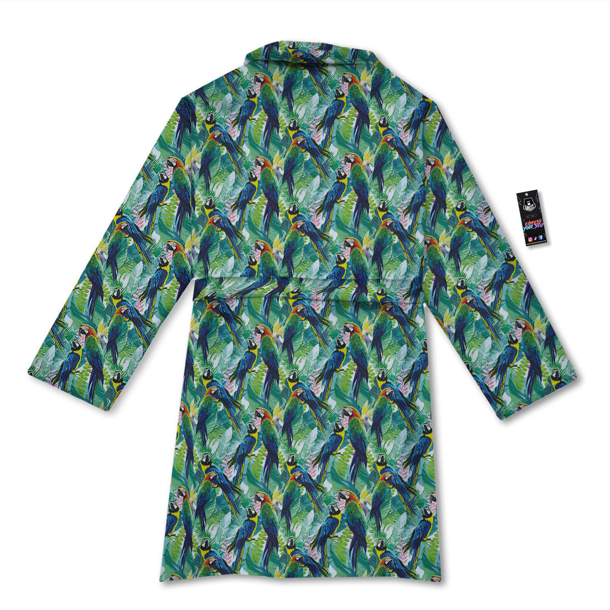 Parrot Macaw Print Pattern Bathrobe-grizzshop