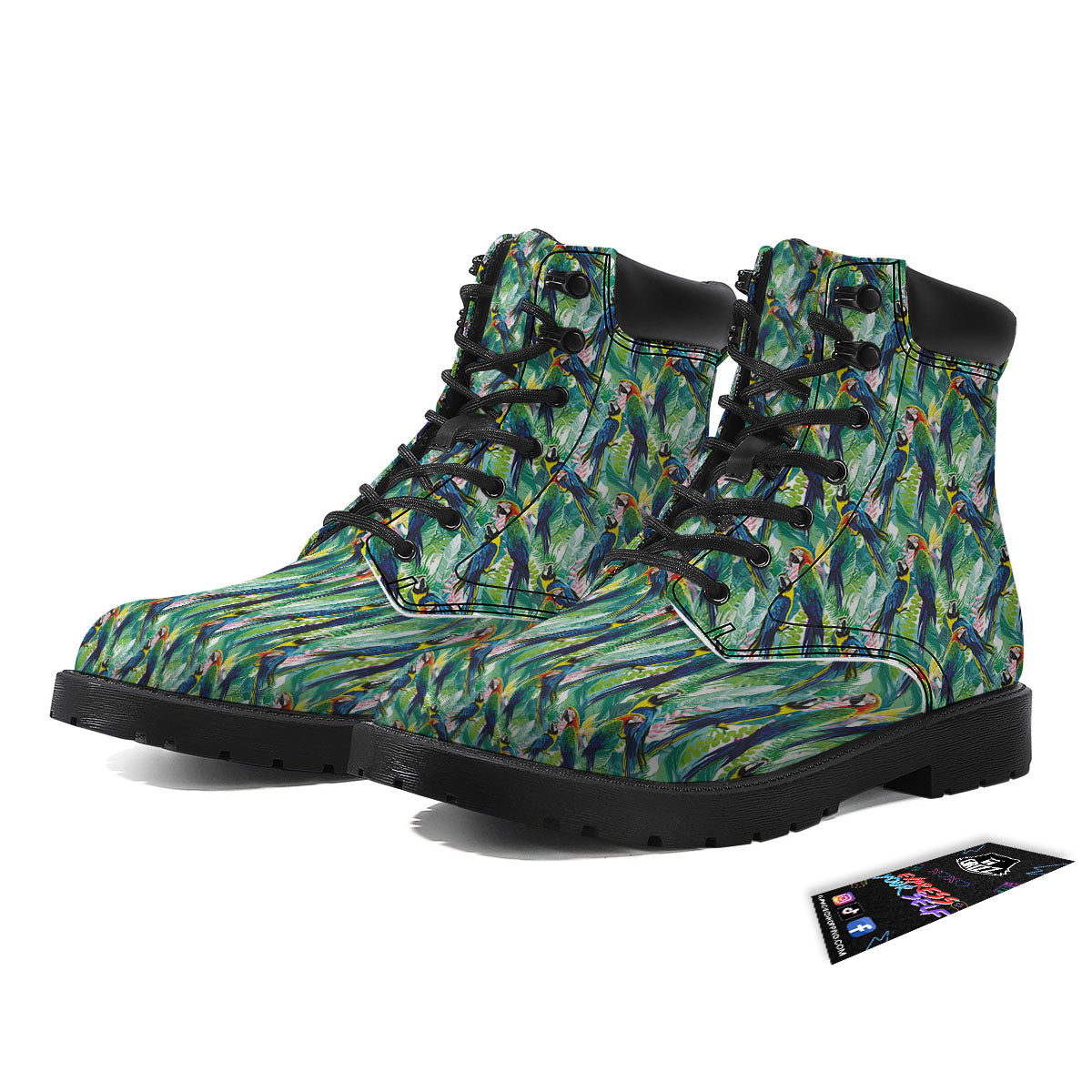 Parrot Macaw Print Pattern Boots-grizzshop