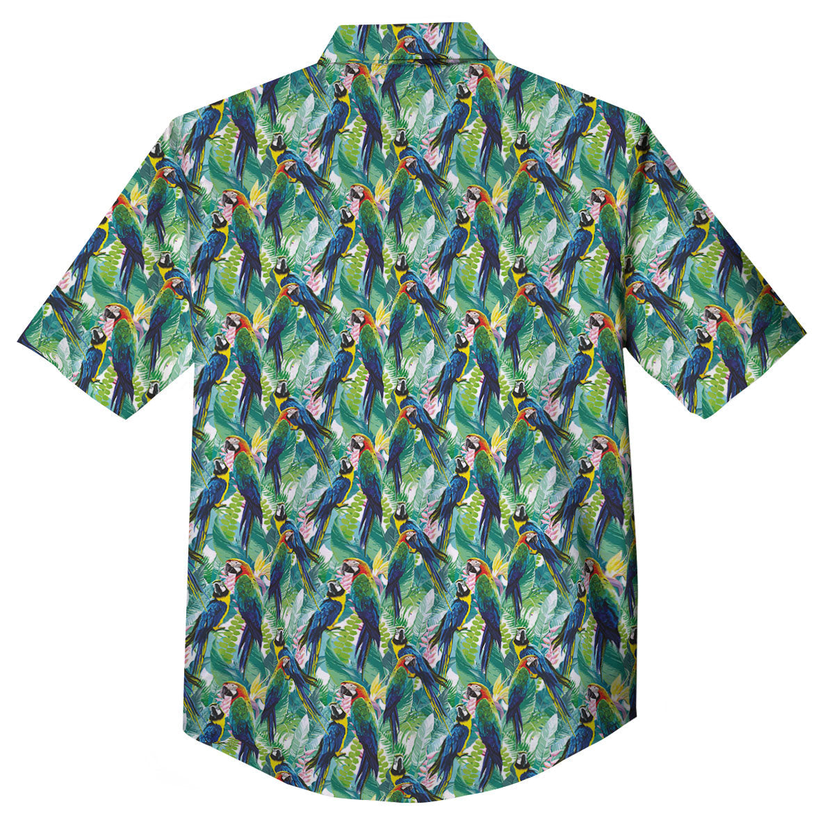 Parrot Macaw Print Pattern Button Up Shirt-grizzshop
