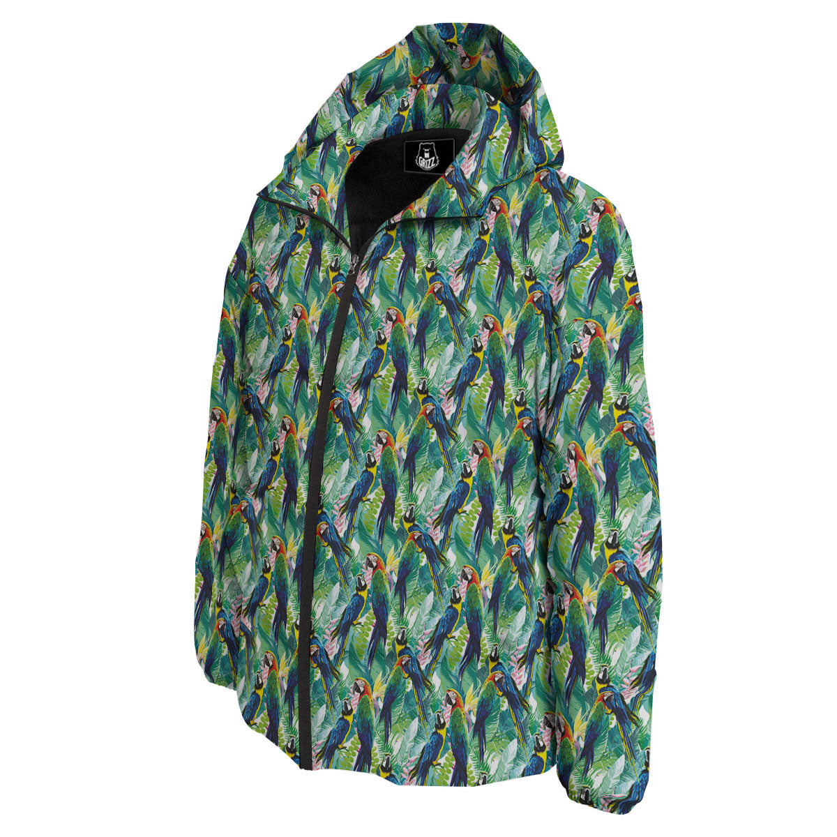 Parrot Macaw Print Pattern Down Jacket-grizzshop