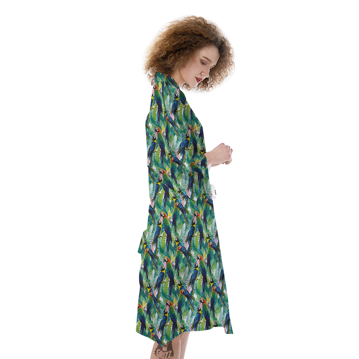 Parrot Macaw Print Pattern Kimono-grizzshop