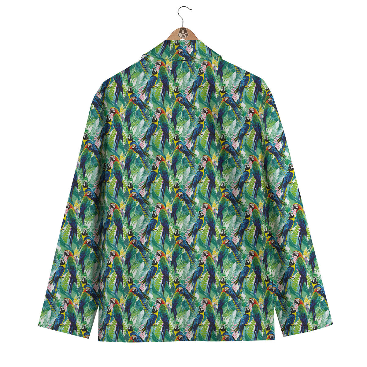 Parrot Macaw Print Pattern Men's Blazer-grizzshop