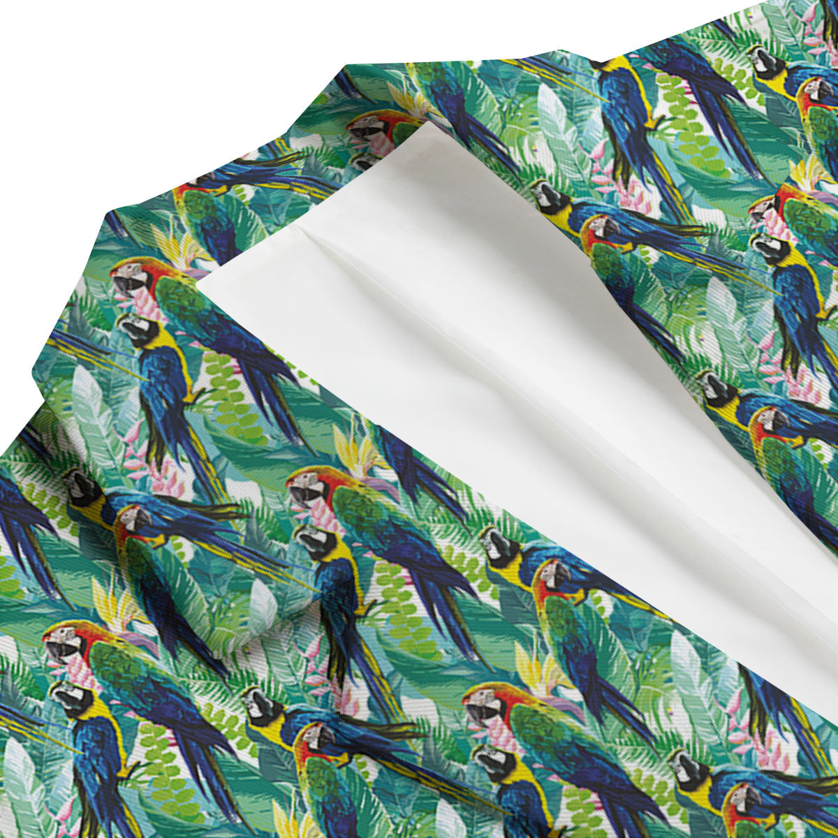 Parrot Macaw Print Pattern Men's Blazer-grizzshop