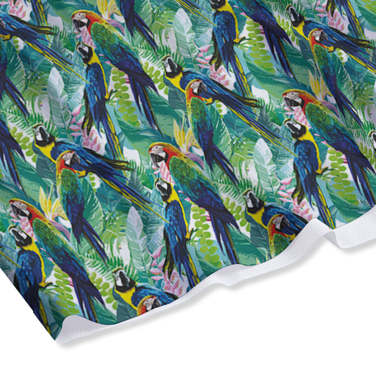 Parrot Macaw Print Pattern Mesh Shorts