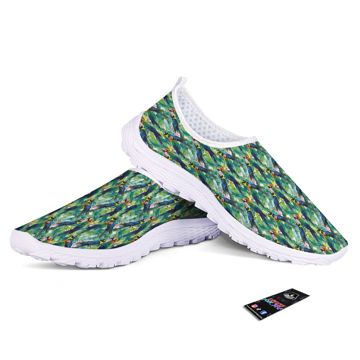 Parrot Macaw Print Pattern Nurse Shoes-grizzshop
