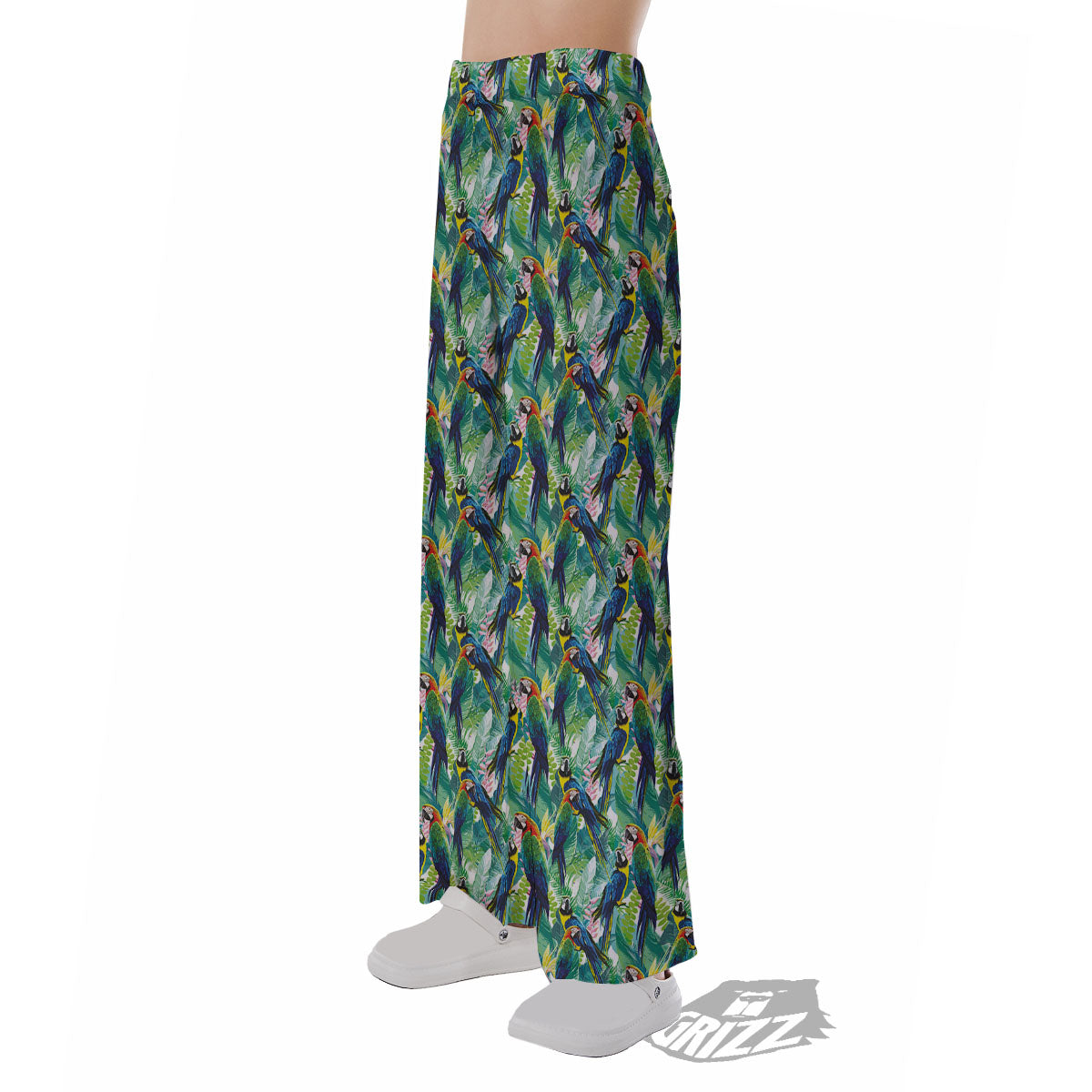 Parrot Macaw Print Pattern Pajama Pants-grizzshop