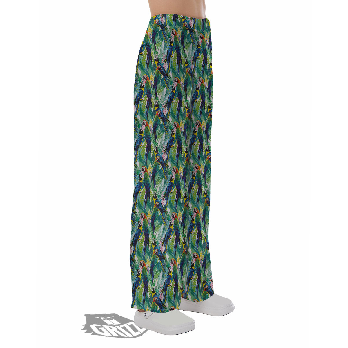 Parrot Macaw Print Pattern Pajama Pants-grizzshop