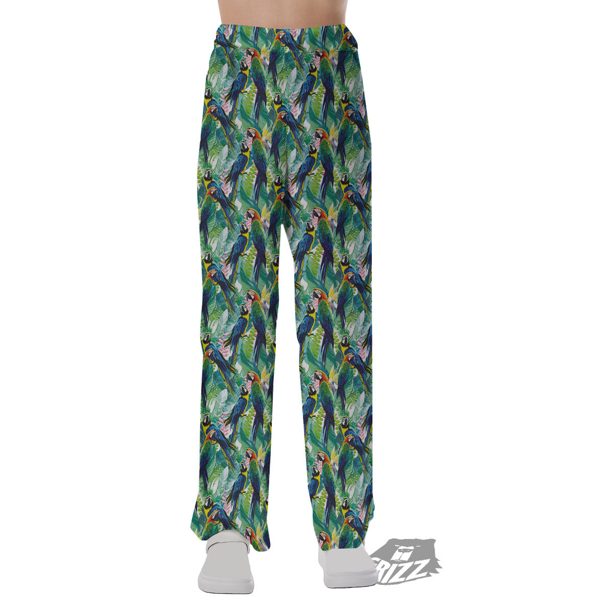 Parrot Macaw Print Pattern Pajama Pants-grizzshop