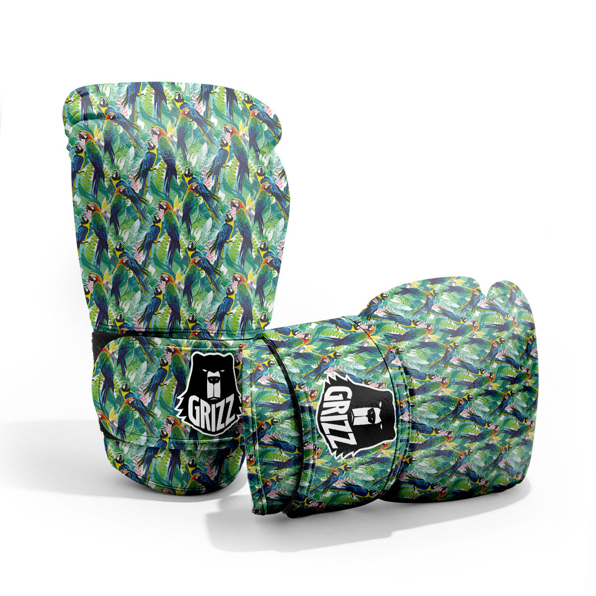 Parrot Macaw Print Pattern Pro Boxing Glove