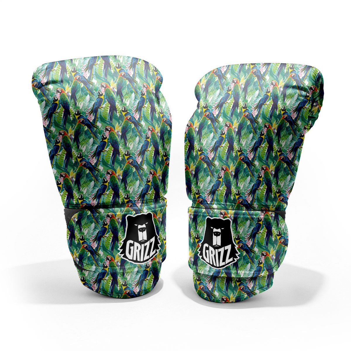 Parrot Macaw Print Pattern Pro Boxing Glove