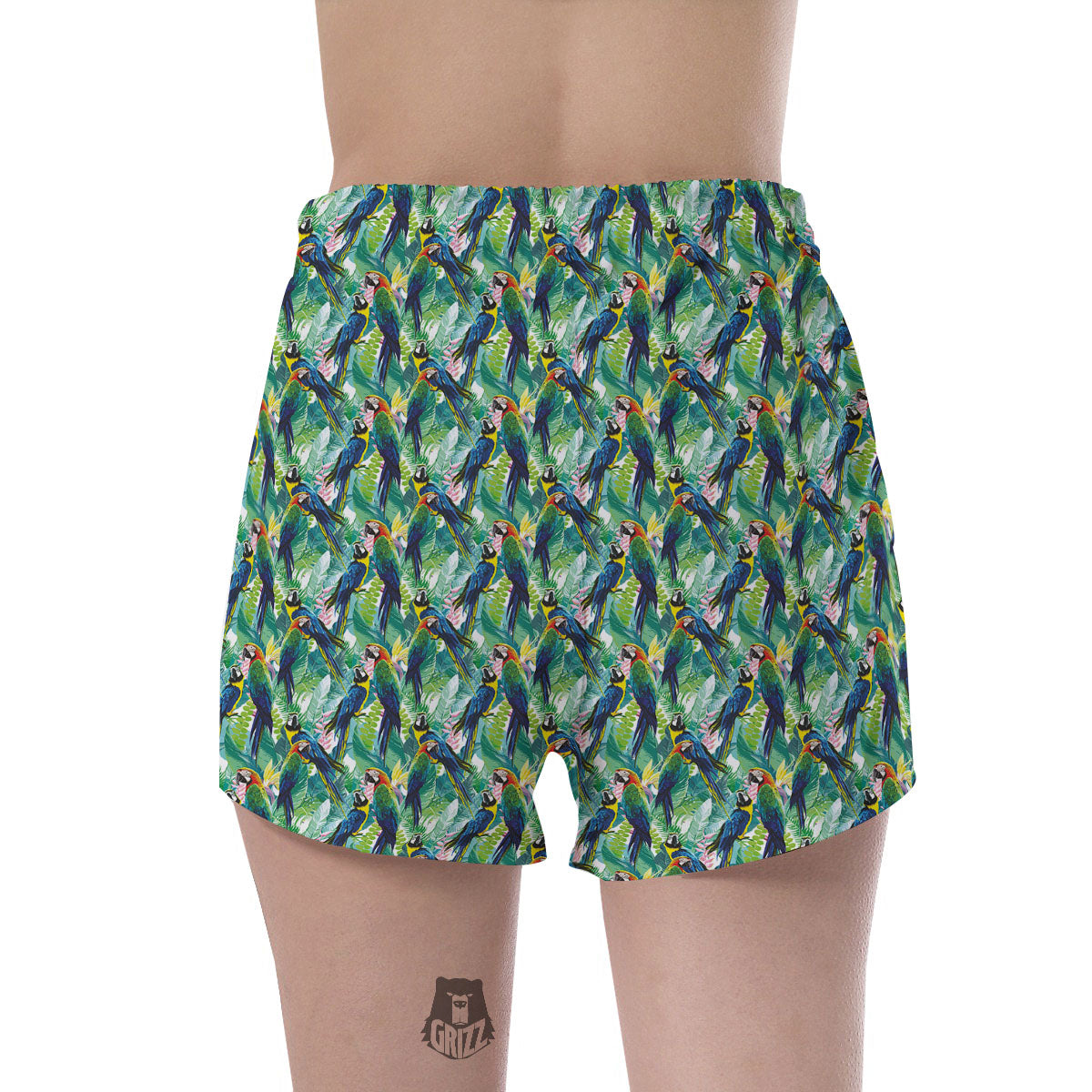 Parrot Macaw Print Pattern Women's Shorts-grizzshop