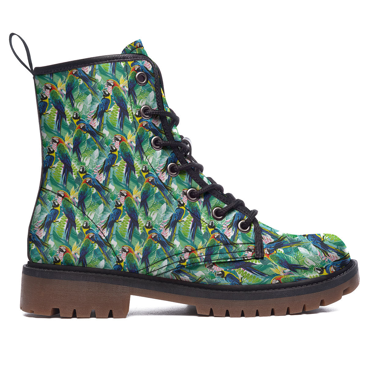 Parrot Macaw Print Pattern Work Boots-grizzshop