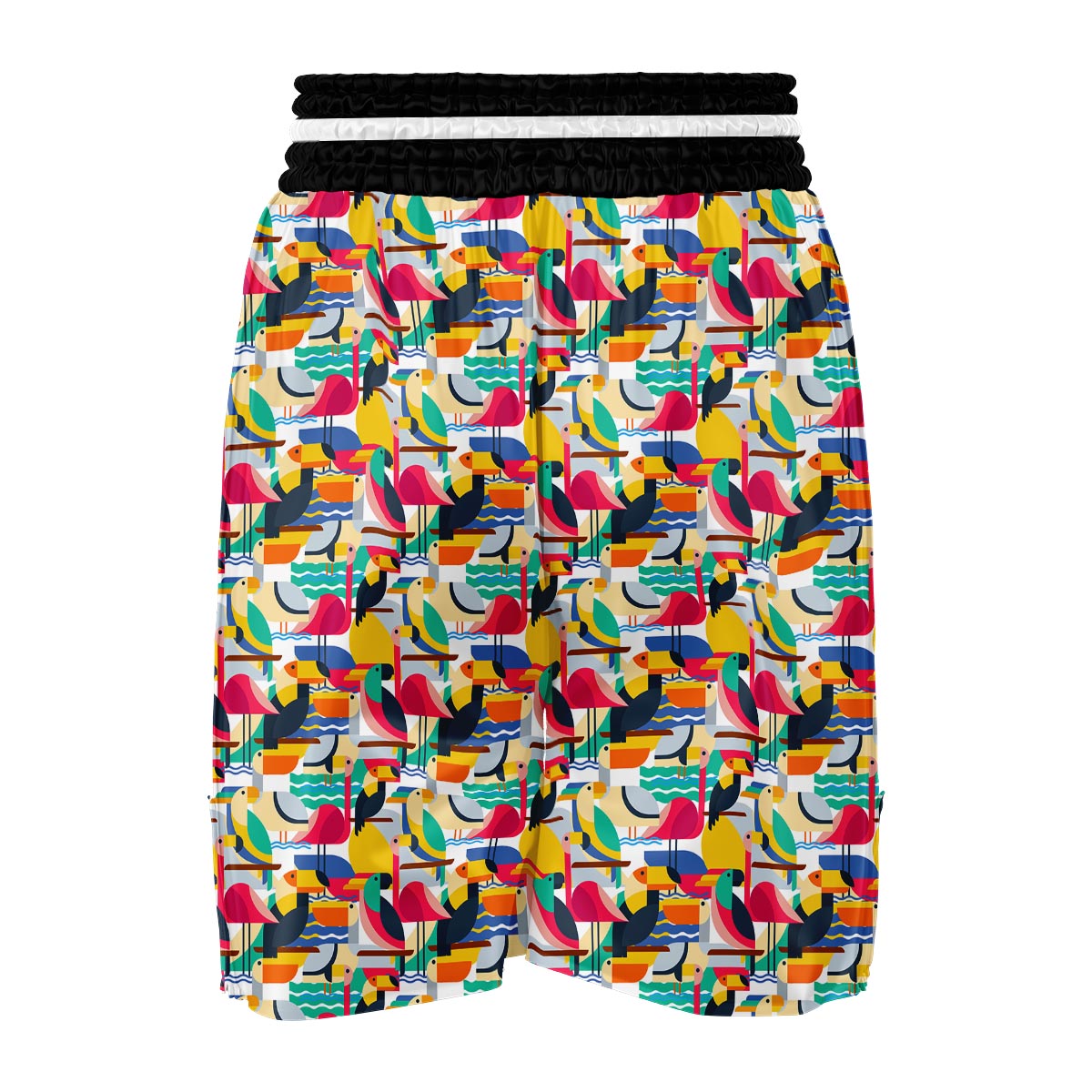 Parrot Pattern Print Boxing Shorts-grizzshop