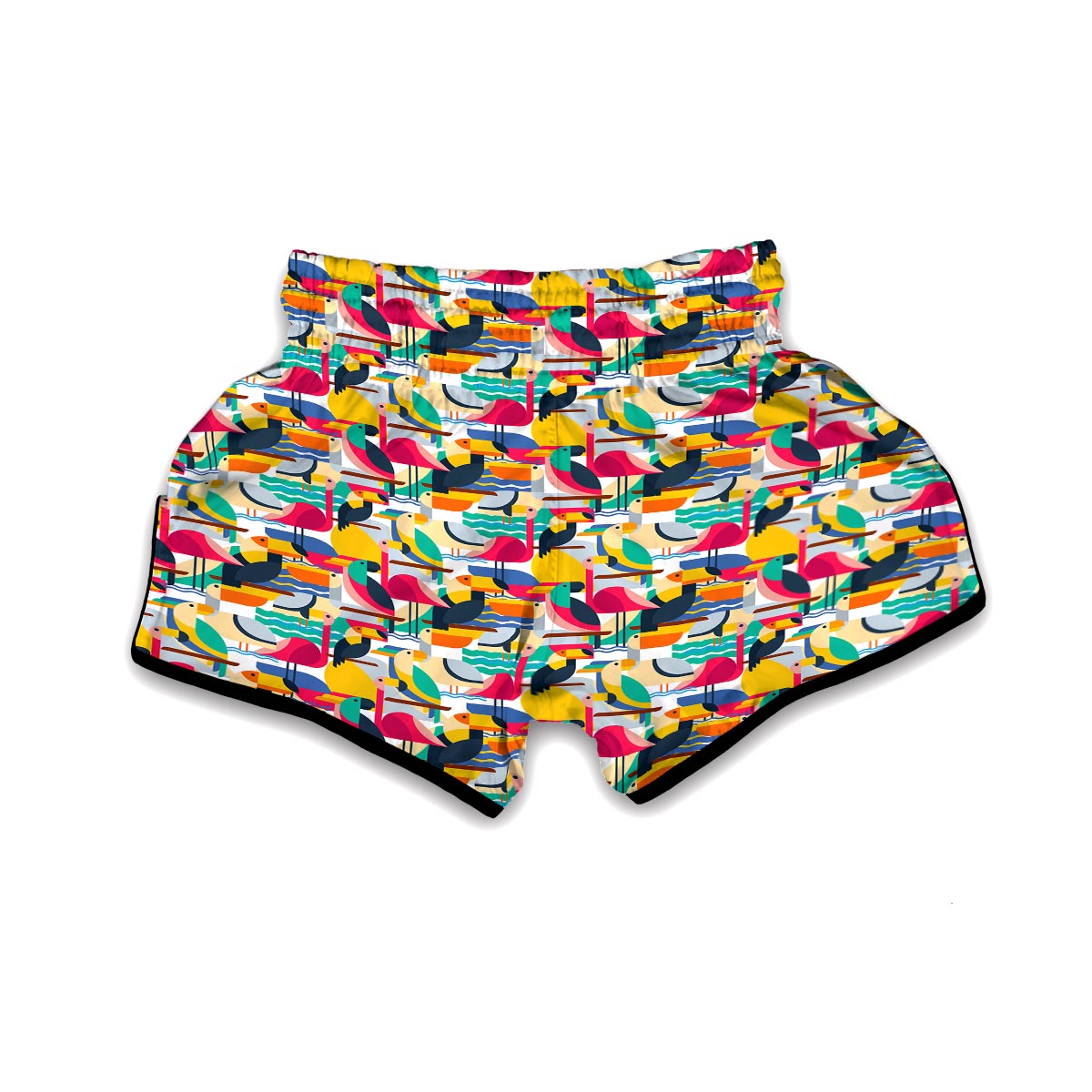 Parrot Pattern Print Muay Thai Boxing Shorts-grizzshop