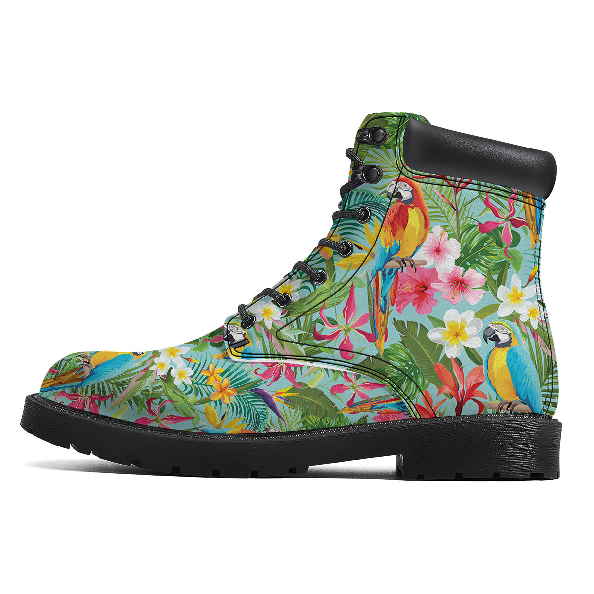 Parrot Tropical Print Pattern Boots-grizzshop