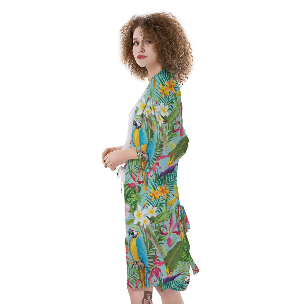 Parrot Tropical Print Pattern Kimono-grizzshop