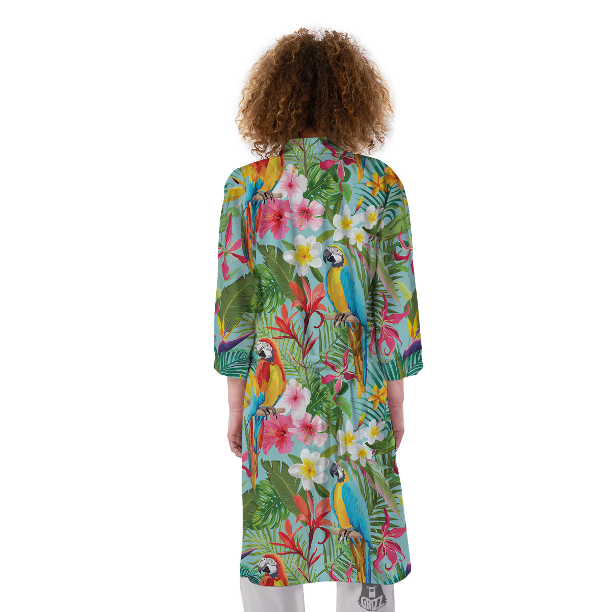 Parrot Tropical Print Pattern Kimono-grizzshop